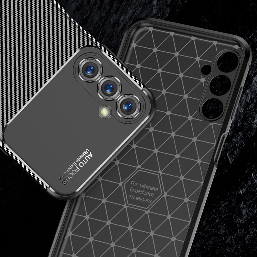 For Samsung Galaxy M14 5G Soft TPU Phone Case Carbon Fiber Texture Anti-Drop Cell Phone Cover For Samsung Galaxy M14 5G Soft TPU Phone Case Carbon Fiber Texture Anti-Drop Cell Phone Cover